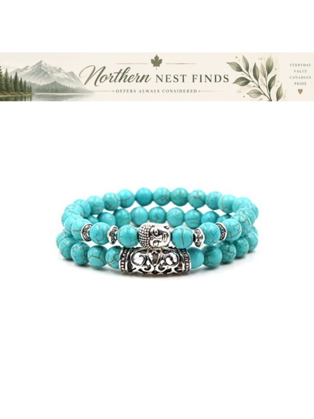 Stretch Bracelets for Men Women 2PC Minimalism Beads Bracelet Gift Wristlet